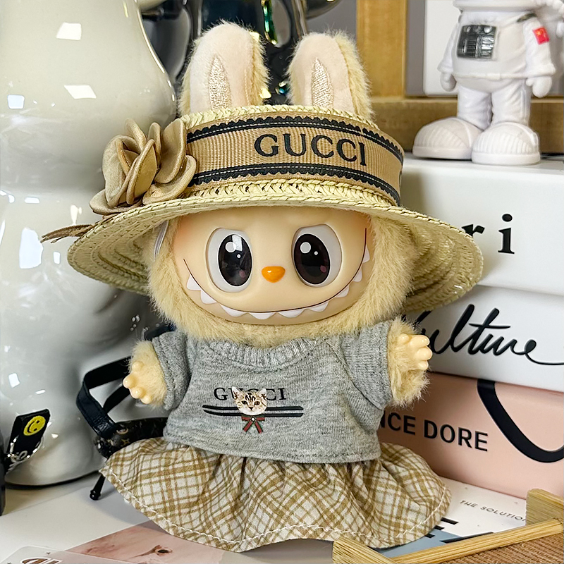 (G gray straw hat) Bubu 13th generation doll clothes 17cm clothes gift set without doll