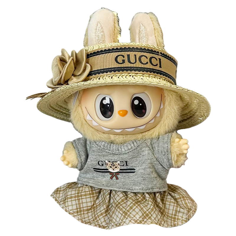 (G gray straw hat) Bubu 13th generation doll clothes 17cm clothes gift set without doll