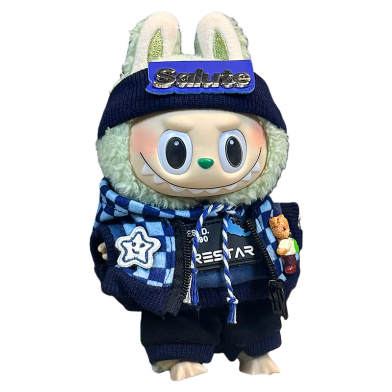 (Dark blue trendy) Bubu 13th generation doll clothes 17cm clothes gift set without doll
