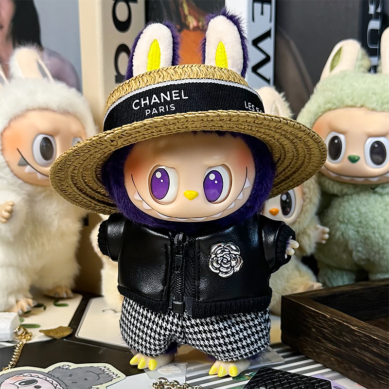 (C's black fur hat) Bubu 13th generation doll clothes 17cm clothes gift set without doll