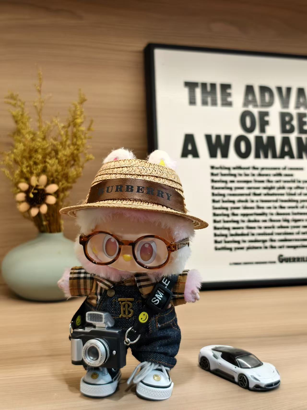 Bajia Spring Outing Camera Overalls Set