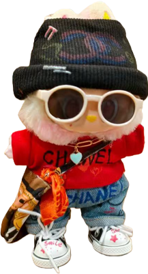 Xiangjia Graffiti Knitted Hat Set(Doll not included)