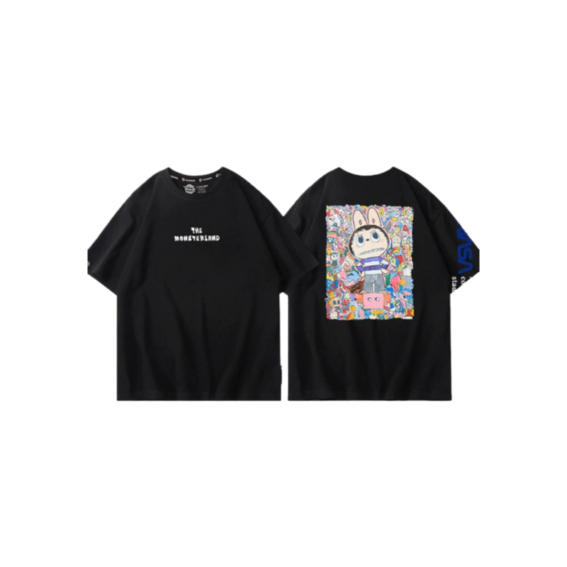 labu short-sleeved T-shirt men's summer 2025 new anime print clothes trendy brand