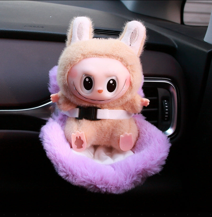 Bubu same style safety seat car seat air outlet safety seat car ornaments women's car (purple)