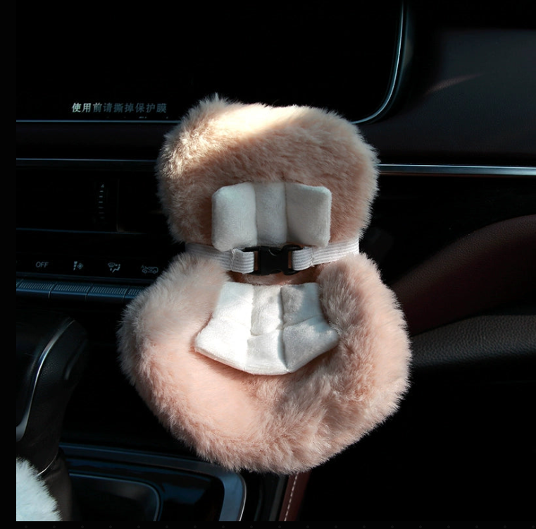 Bubu same style safety seat car seat air outlet safety seat car ornaments women's car (milk tea color)