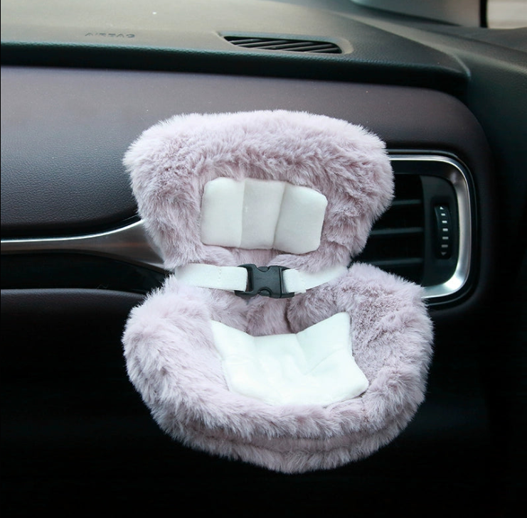 Bubu same style safety seat car seat air outlet safety seat car ornaments women's car (smoke gray purple)