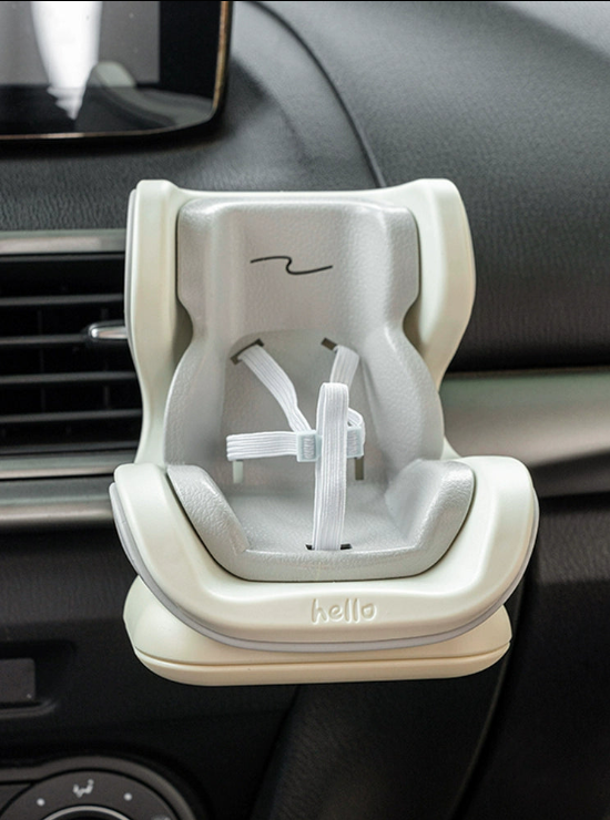 (Gray) Bubu same style car safety seat interior air outlet decoration center console ornaments